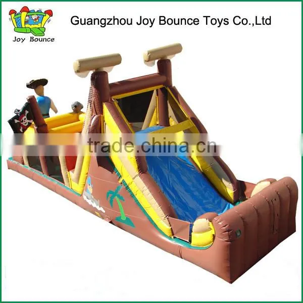cheap commercial inflatable obstacle course with big slide for sale