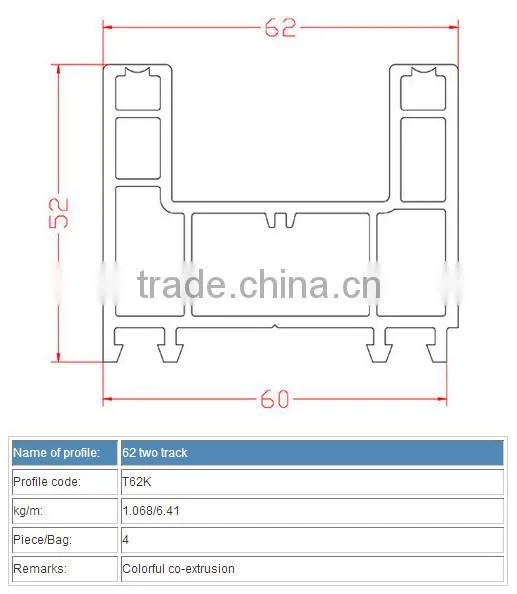 u-shaped upvc plastic profile