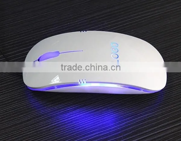 Lighting up custom logo slim mouse with cable