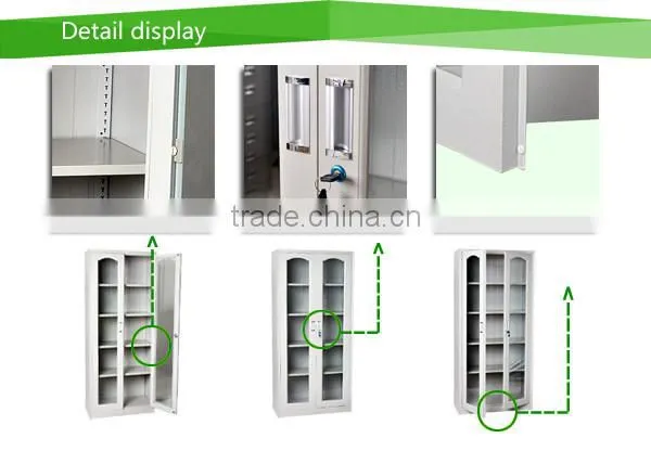school lab equipment stainless steel glass door laboratory cabinet