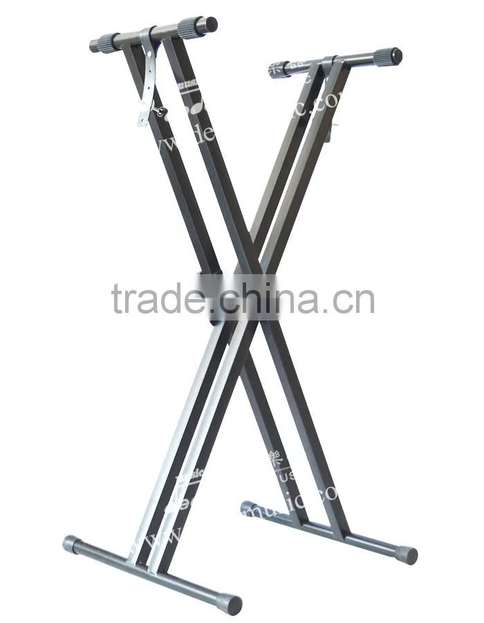 Professional Musical Instrument Stand Doulbe Metal Pipe Piano X Keyboard Stand