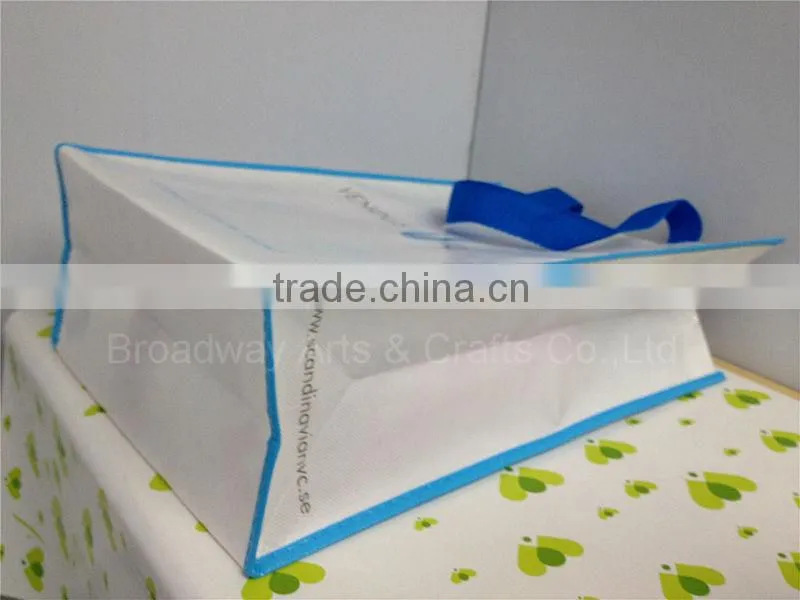 Reuseable TNT promotional custom shopping bag printing with simple logo printing