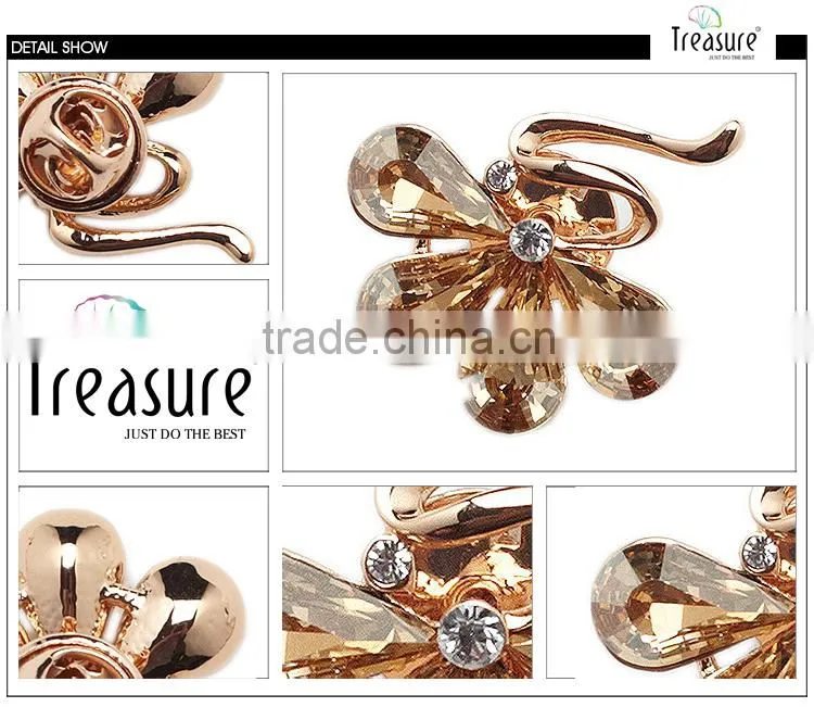 gemstone jewelry ga color flower brooch pin for christmas brooch gift