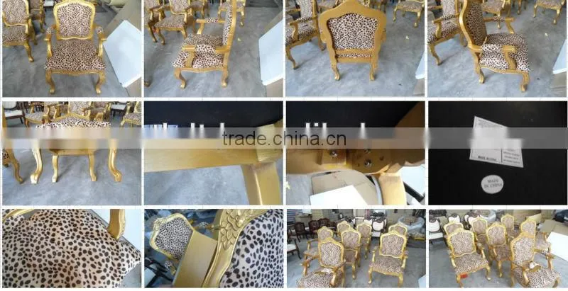 Morden Chair Stocklot chair Solid wood hand carved Leopard Chair,antique style accent chair with fabric cushion