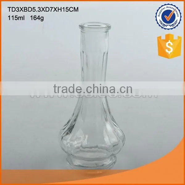 wholesale clear machine made cheap glass vases