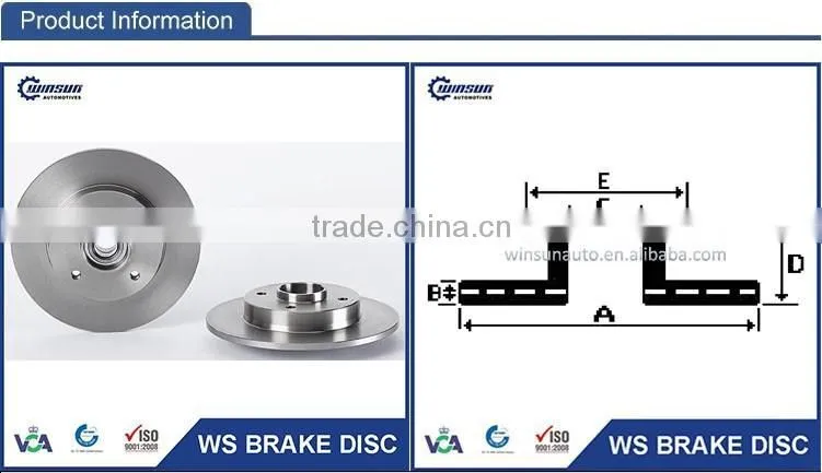 424932 424919 Brake Disc with Bearing Kits Brazil Auto Parts Used for Citroen C-Quatre