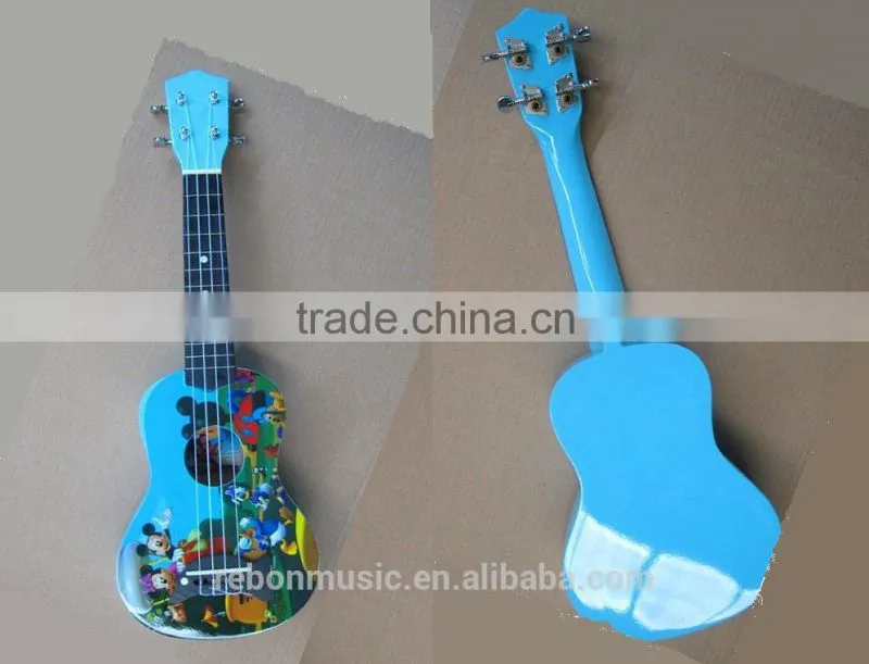 21 size fish bridge ukulele with nice water print