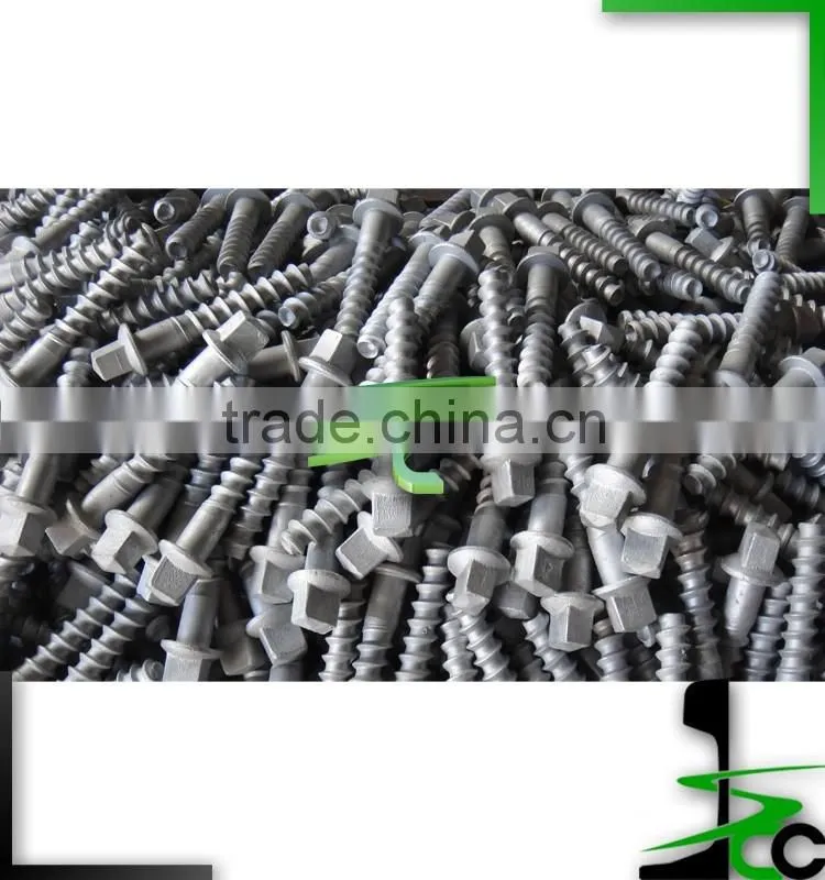 Railway coach screws/screw spikes/Galvanized sleeper screws