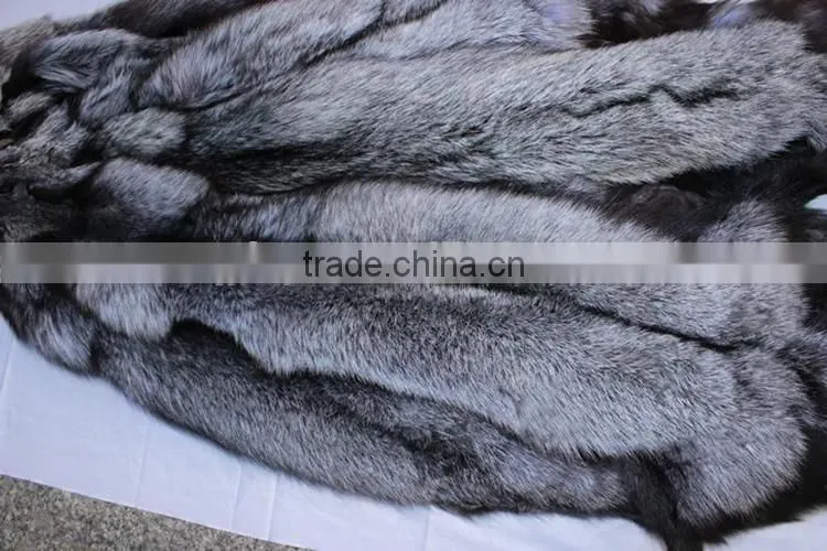 Top quality Natural Color fox fur Silver Fox Fur Skin