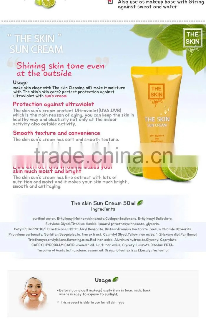 The Sun block cream Korea Whitening Cream spf 50 PA+++ sunscreen cream