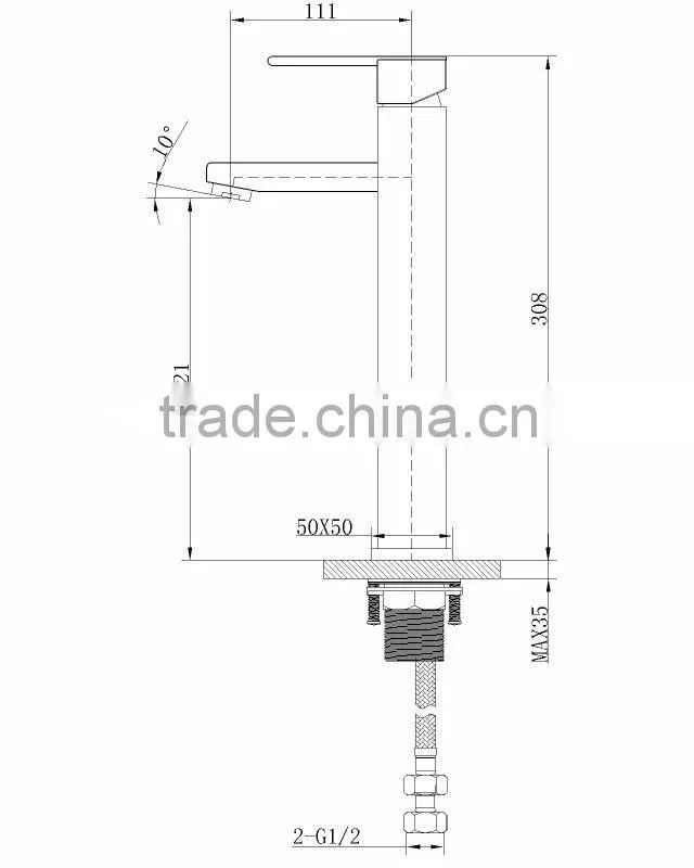 Bathroom Long Neck Salon Basin Faucet 12 1102