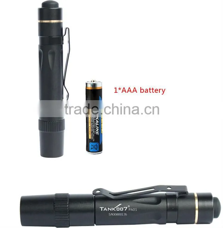 2013 Led Aluminum Alloy Flashlight With Pocket Clip PA01