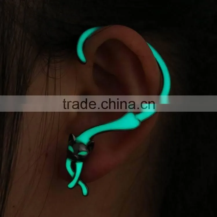 newest punk glow in the dark earring factory china