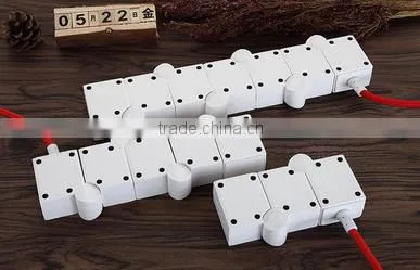 2016 Hot sale power strip/bending pivoting power strip/Rotating Extension Socket