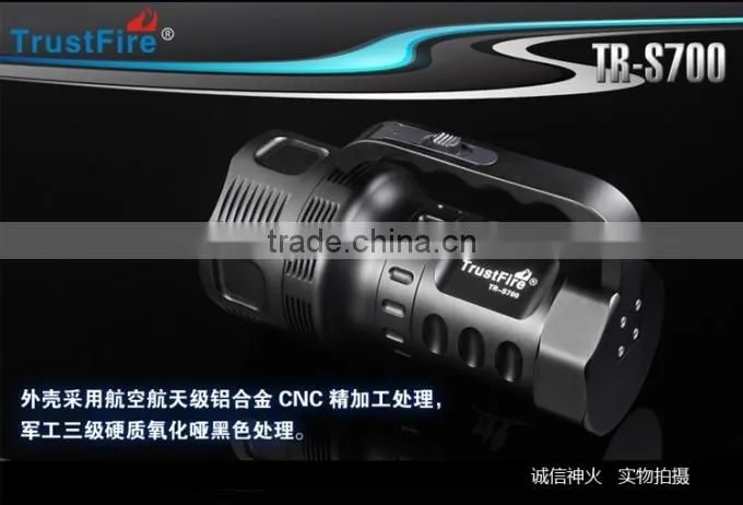 TrustFire TR-S700 7 X CREE XM-L T6 3800-Lumen LED Flashlight w/Step-less Brightness Control And Handle Switch (3*26650)