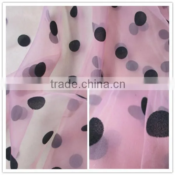 Flocking on Organza Fabric