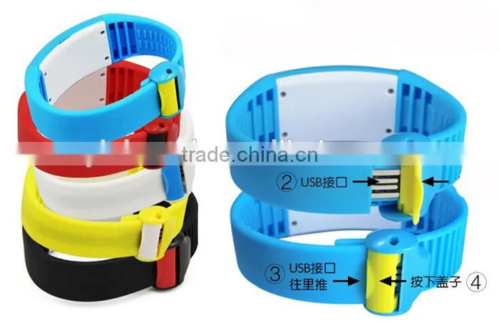 Top Selling Fashion Led Watches USB Silicone Bracelet USB Watch