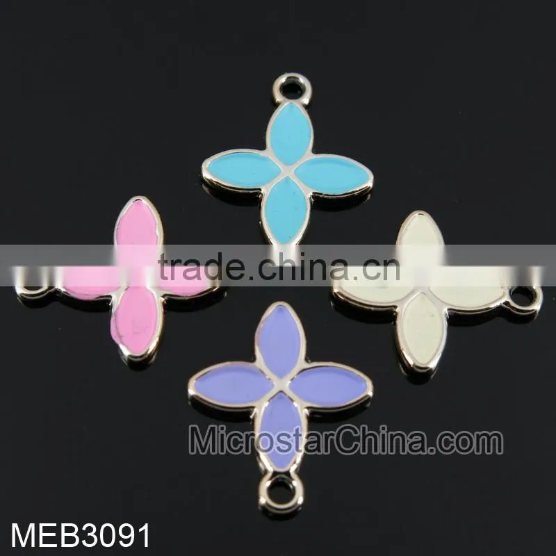 Wholesale fashion colorful handmade stainless steel cross pendant