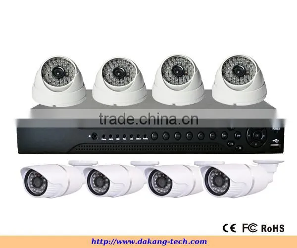 8ch 960P sensor ahd dvr kit,4pcs waterproof bullet camera,4pcs dome camera,720P AHD camera,security DIY AHD Kit