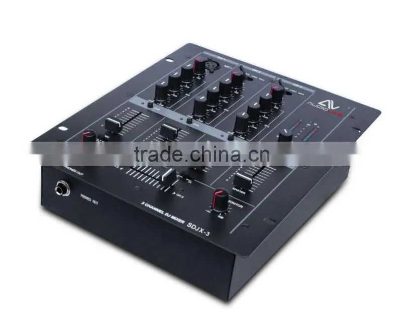 SDJX-3 high quatity low price mp3 player dj mixer with headphone monitor split