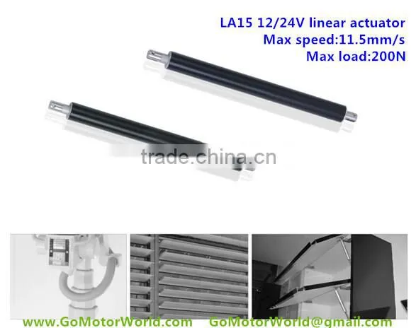 200N load 11.5mm/s 2000mm stroke 12/24V linear actuator for skylight window-blinds patient lifter LA15