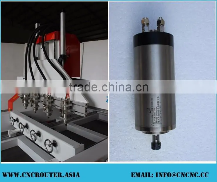 Custom Design 4 Heads 4 Rotary Axis Wood CNC Router Machine Mainly For Round Materials ZKM-1325 With Air Cylinder For Z-Axis