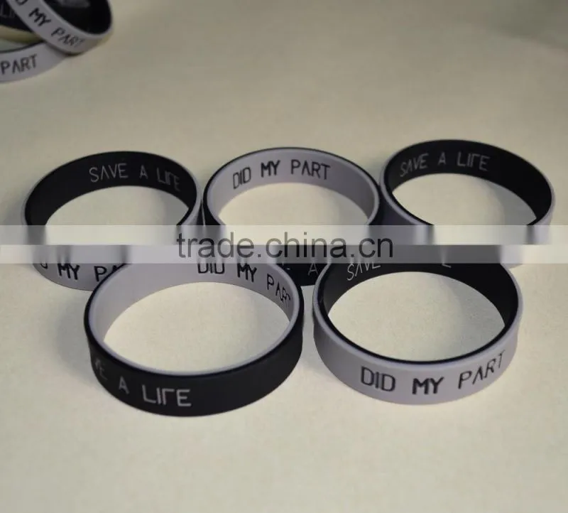 Hot selling jewelry string color silicone bead bracelets