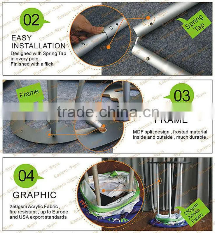 Fiber Board Base Portable Acrylic Stand Display