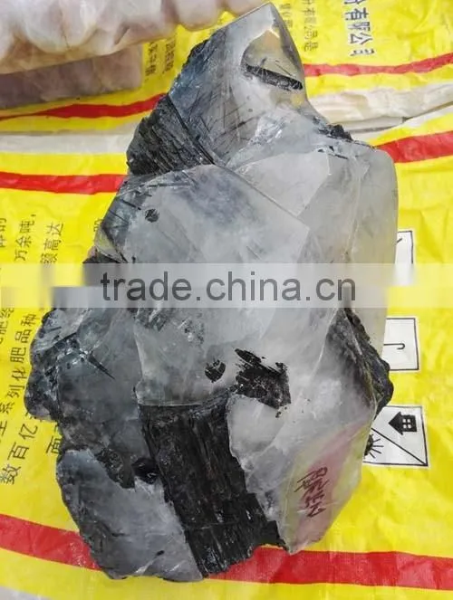large natural rock raw black tourmaline specimen for decoration
