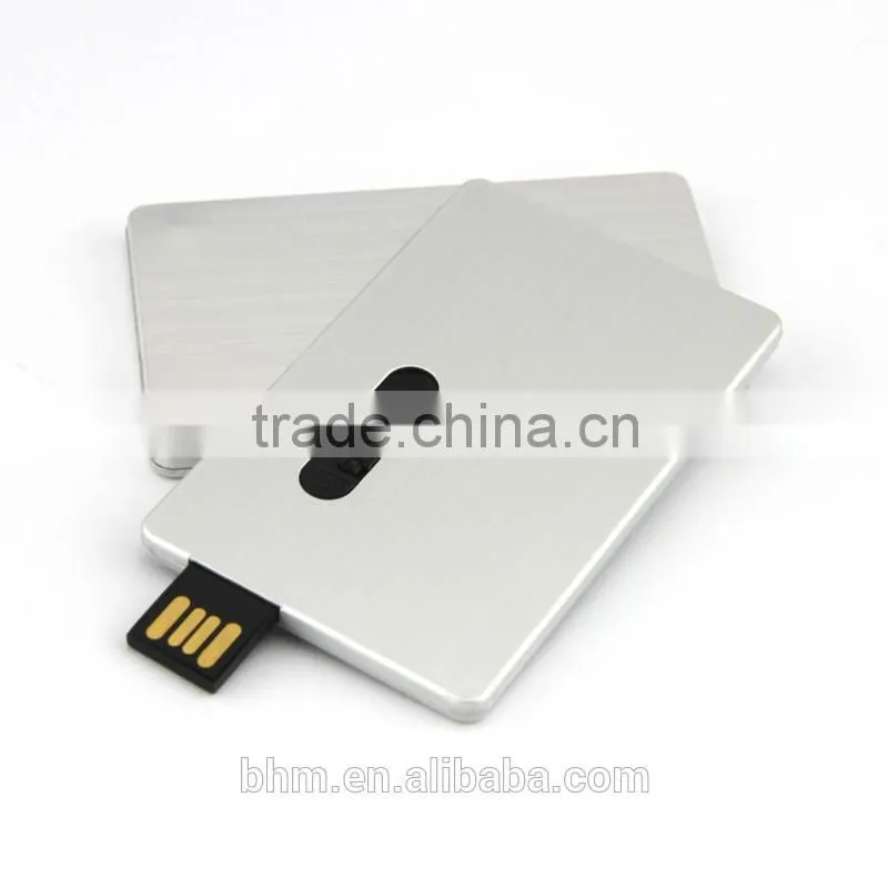Hot selling customized LOGO metal credit card usb flash drive