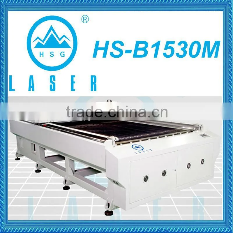 Professional laser cutting machine for 15mm MDF,25-30mm acrylic,stainless steel,carbon steel,galvanized steel HS-B1530M