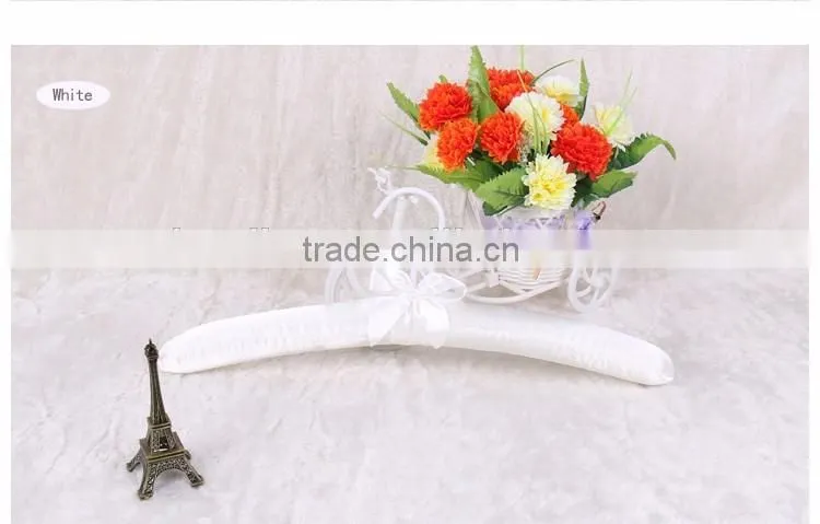 Elegant satin baby clothes hanger stand