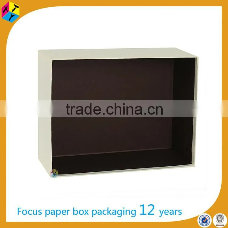 Colored black custom rigid apparel boxes