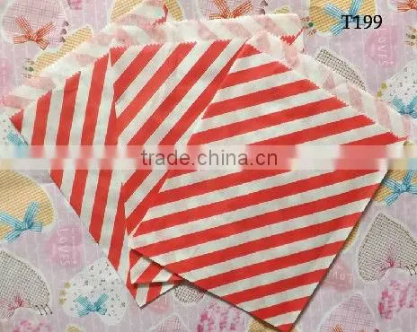 Customized Kraft Chevron Paper Treat Bags for Wedding Party