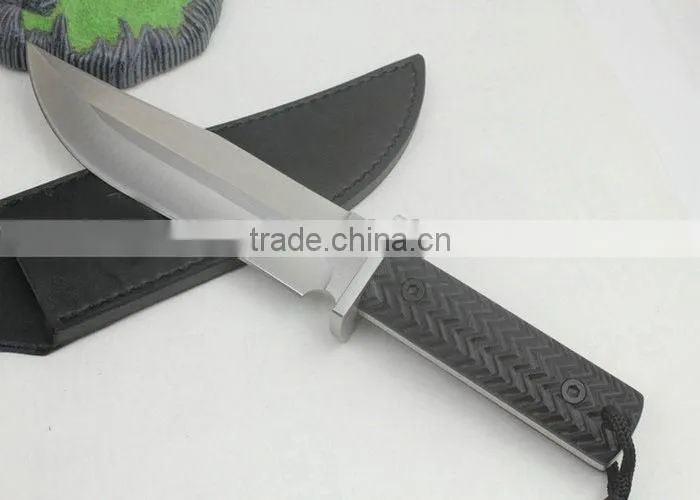 OEM G10 handle Combat Knife with sharpener stone