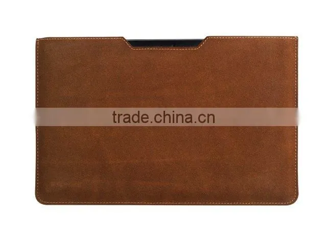 SIKAI Brown Textured Leather Sleeve Case for Microsoft Surface RT 10.6