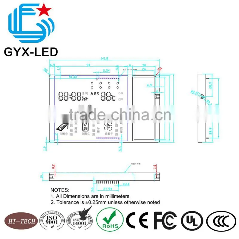 watertight full color water heater custom Graphic display