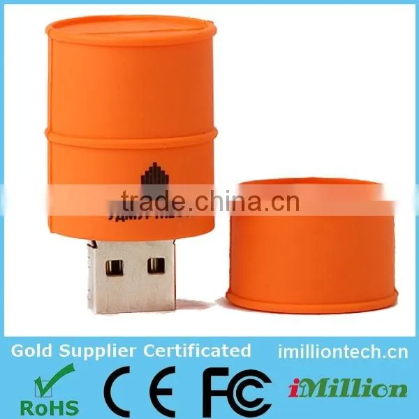4GB Hot Selling PVC Oil Drum Shape USB Pendrive