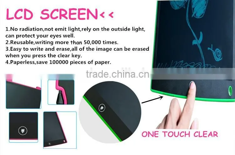 12 Inch e-Writer LCD Writing Tablet Digital Drawing Pad with Stylus-6 Colors Children Magic Drawing Board Paperless