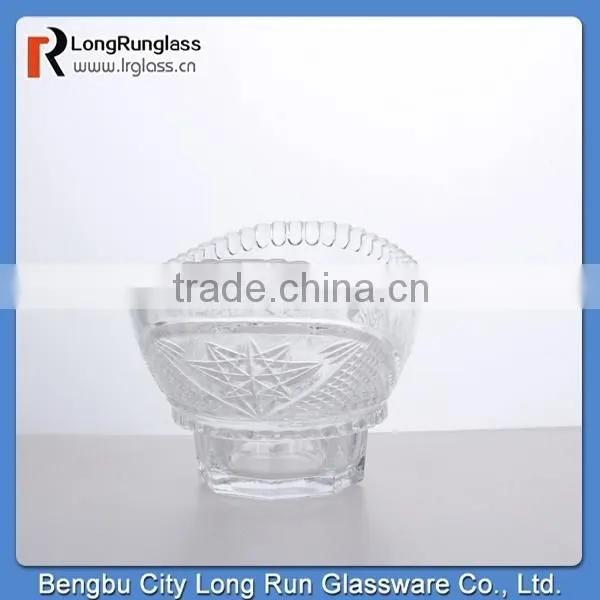 longrun hot new products for 2015 632g high white glass material glass fruit plate,paty use plate carving plate wholesale price