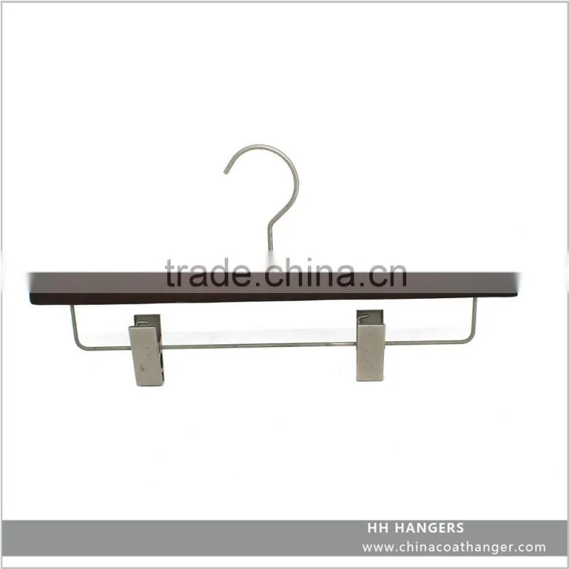Wooden clamp pants hanger hair extension wood pants skirt hanger
