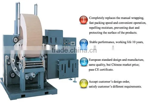 Electric stretch film horizontal wrapping machine with conveyor