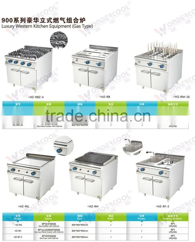 New style stainless steel western commercial restaurant kitchen equipment