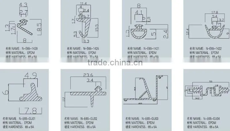 EPDM&Silicone rubber strip profile