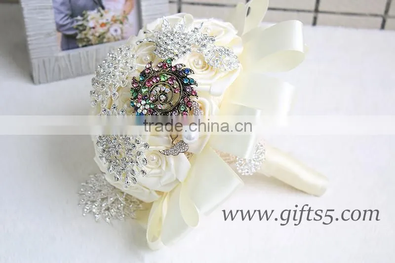 Excellent sparkling jewels wedding bouquets in handmade