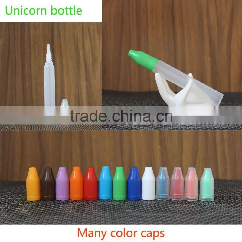 60ml unicorn bottle for e liquid with tamper evident cap for plastic e-liquid bottle