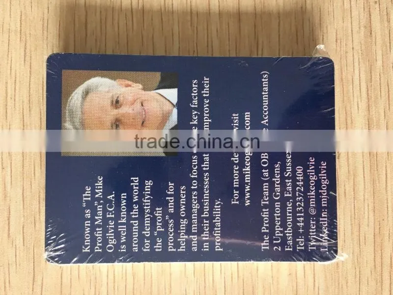 high quality custom paper playing cards for advertising