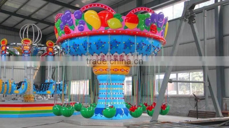 Funfair Swing Flying Chair Rides / Free Fall Tower / Amusement Park Equipment