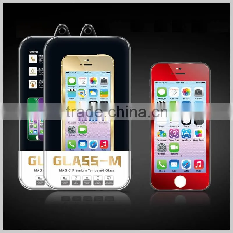 Electroplating Tempered Glass For iPhone 5/5S,Glass M Curved Edge Screen Protect Film 6 Colors Available