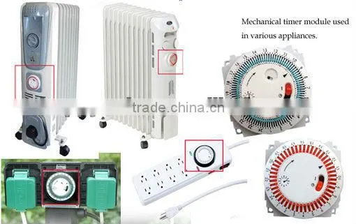 Electro mechanical timer clock with 30 minutes interval